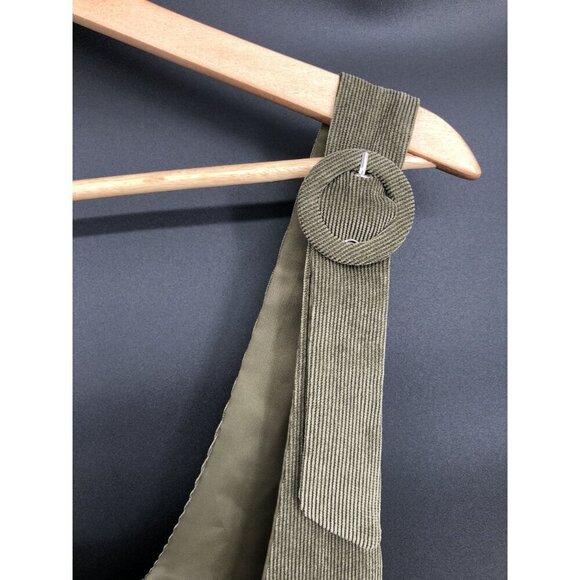 Hayden Los Angeles Corduroy Overall Jumper Dress Womens M Olive Green School - Picture 4 of 8